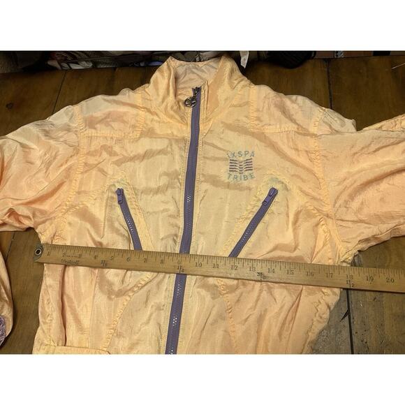 Vintage 90s IXSPA Jamie Sadock Orange Lined Jumpsuit Womens Small - Picture 11 of 16